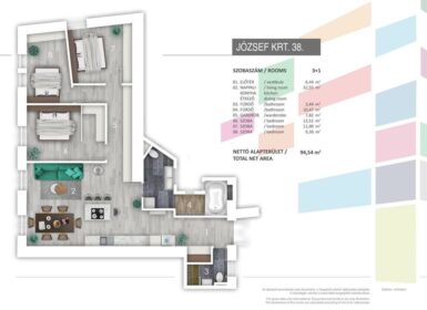 Renovated modern 3-bedroom FOR SALE at Rákóczi tér