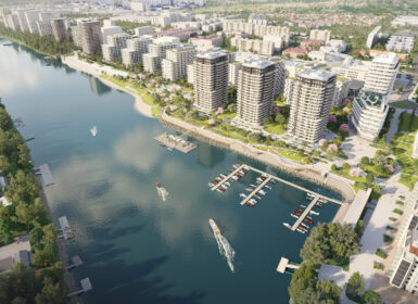 Luxury one-bedroom for pre-sale in Marina City, next to Danube River