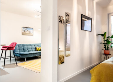 Stylish furnished one-bedroom with storage FOR SALE in Corvin sétány